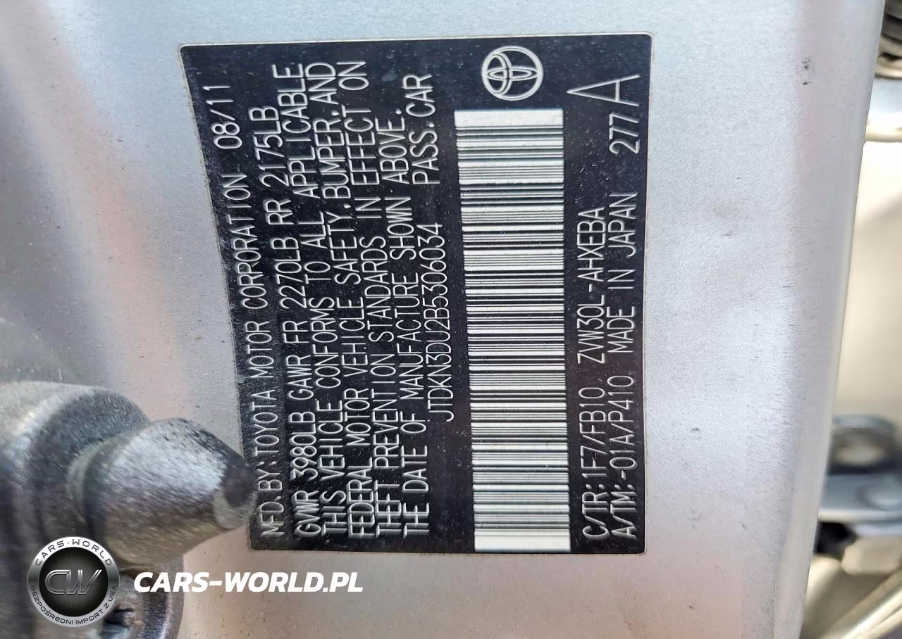 2011 Toyota Prius Two VIN:JTDKN3DU2B5306034 - 12
