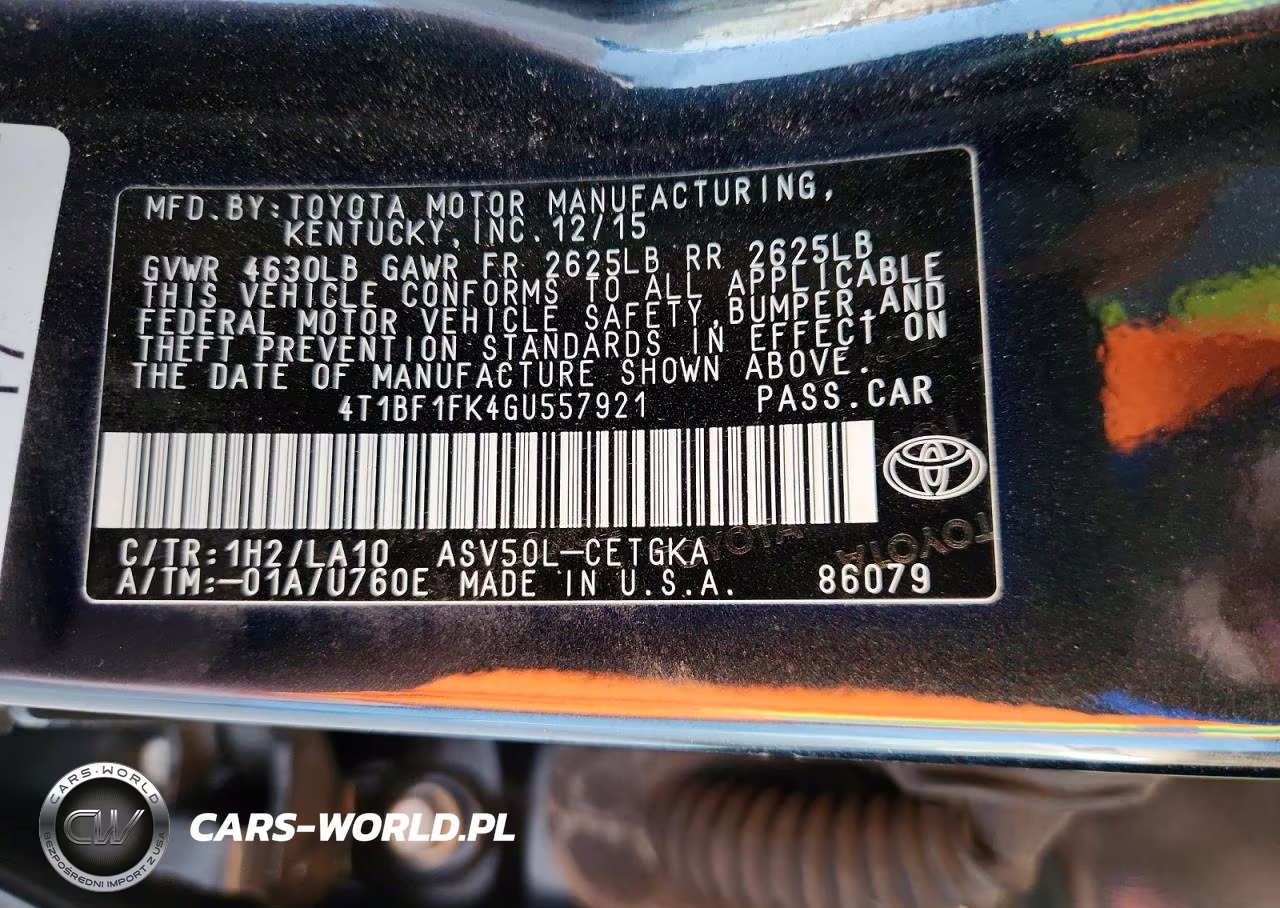 2016 Toyota Camry Xle VIN:4T1BF1FK4GU557921 - 13