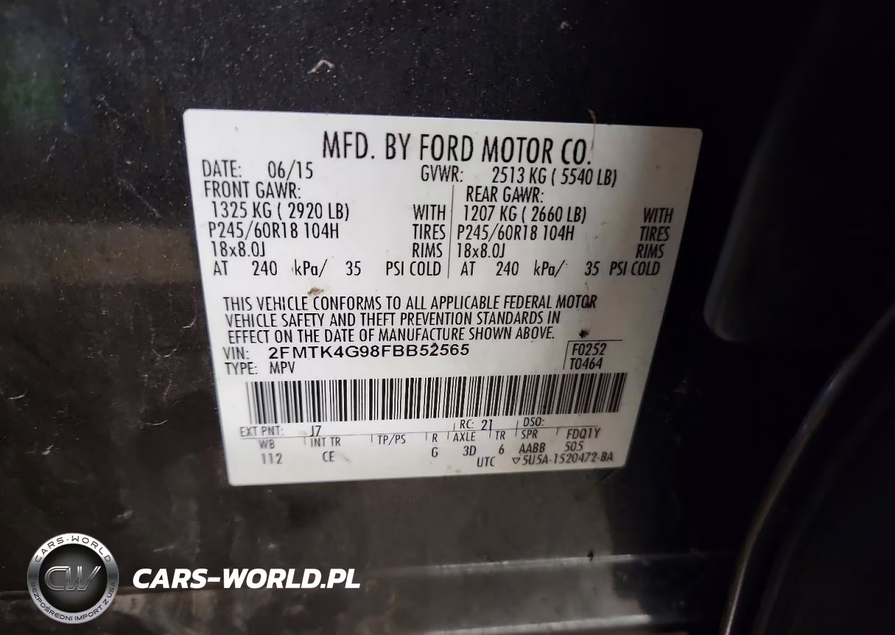 2015 Ford Edge Se VIN:2FMTK4G98FBB52565 - 13