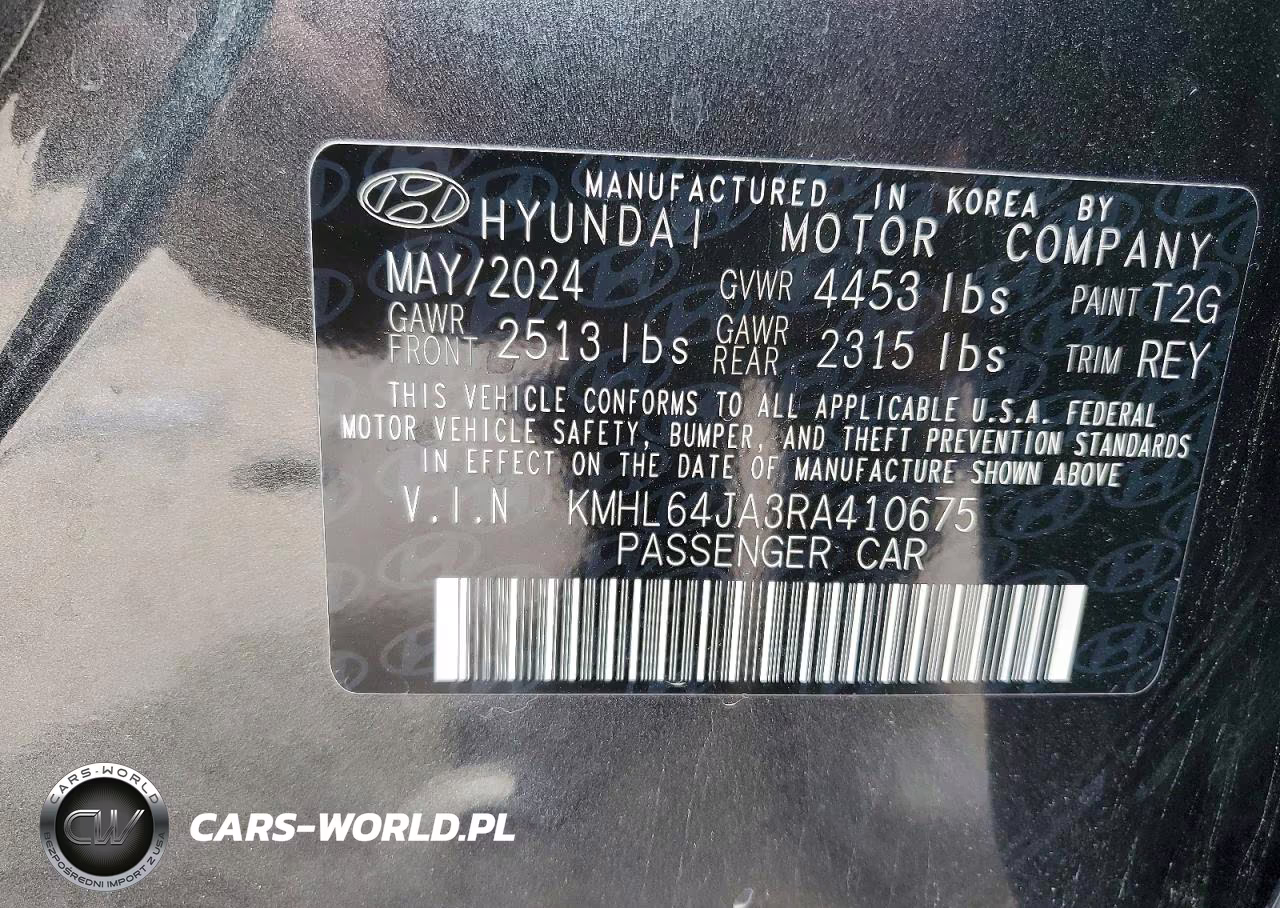 2024 Hyundai Sonata Sel VIN:KMHL64JA3RA410675 - 13