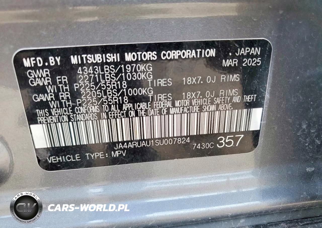 2025 Mitsubishi Outlander Sport S VIN:JA4ARUAU1SU007824 - 14