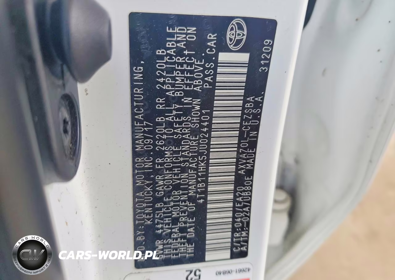 2018 Toyota Camry Se VIN:4T1B11HK5JU024401 - 12