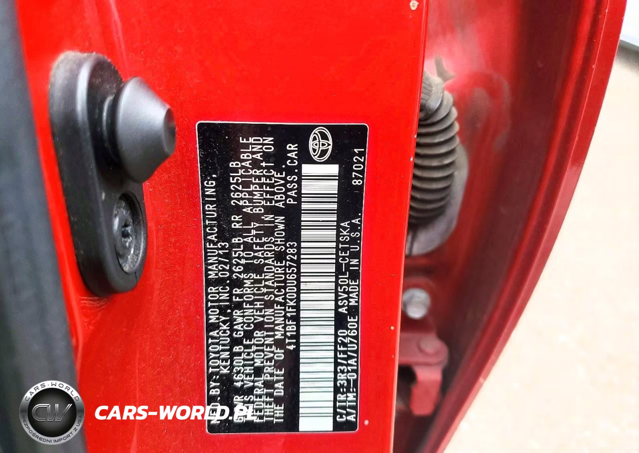 2013 Toyota Camry Se VIN:4T1BF1FK0DU657283 - 12