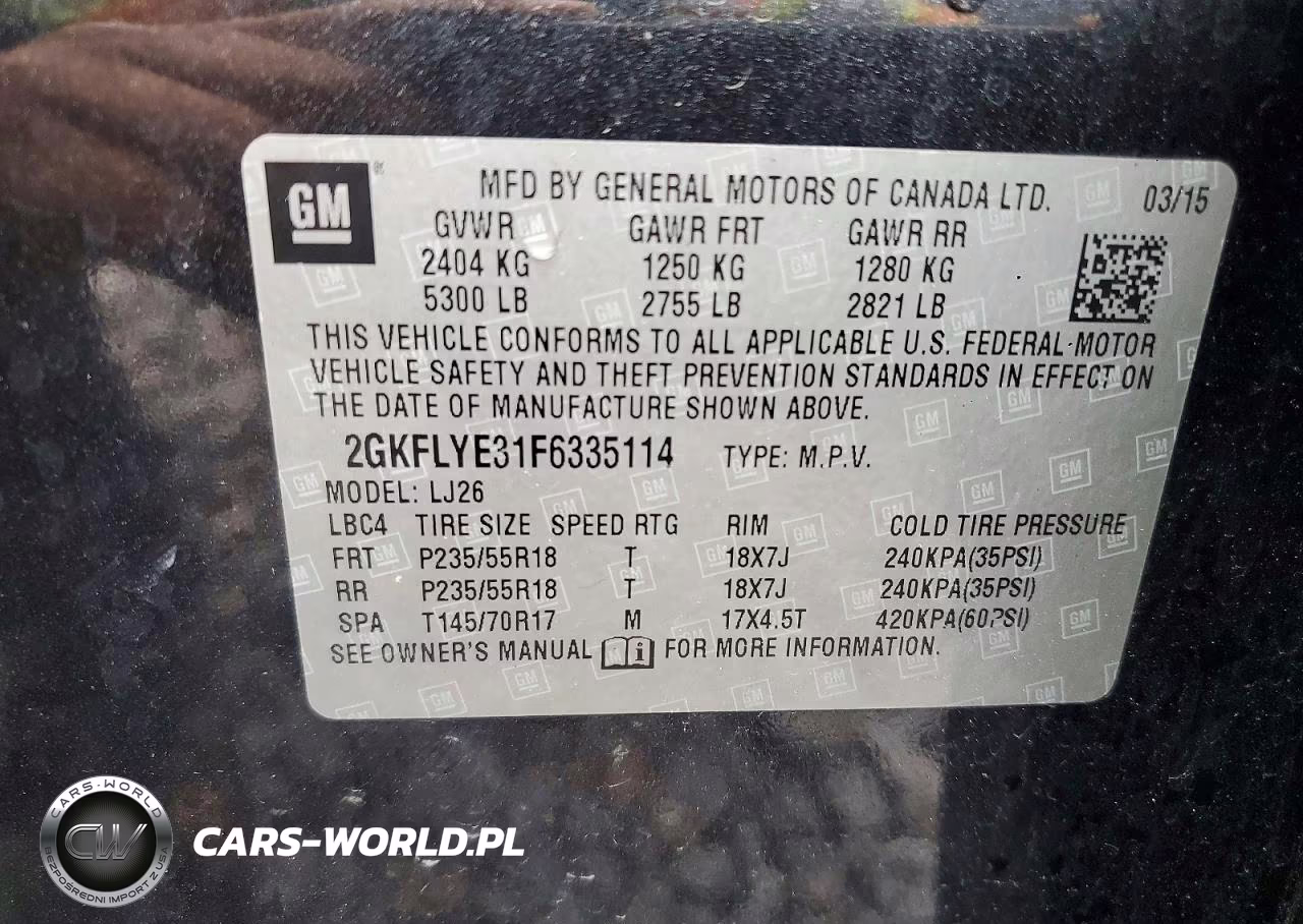 2015 GMC Terrain Slt VIN:2GKFLYE31F6335114 - 12