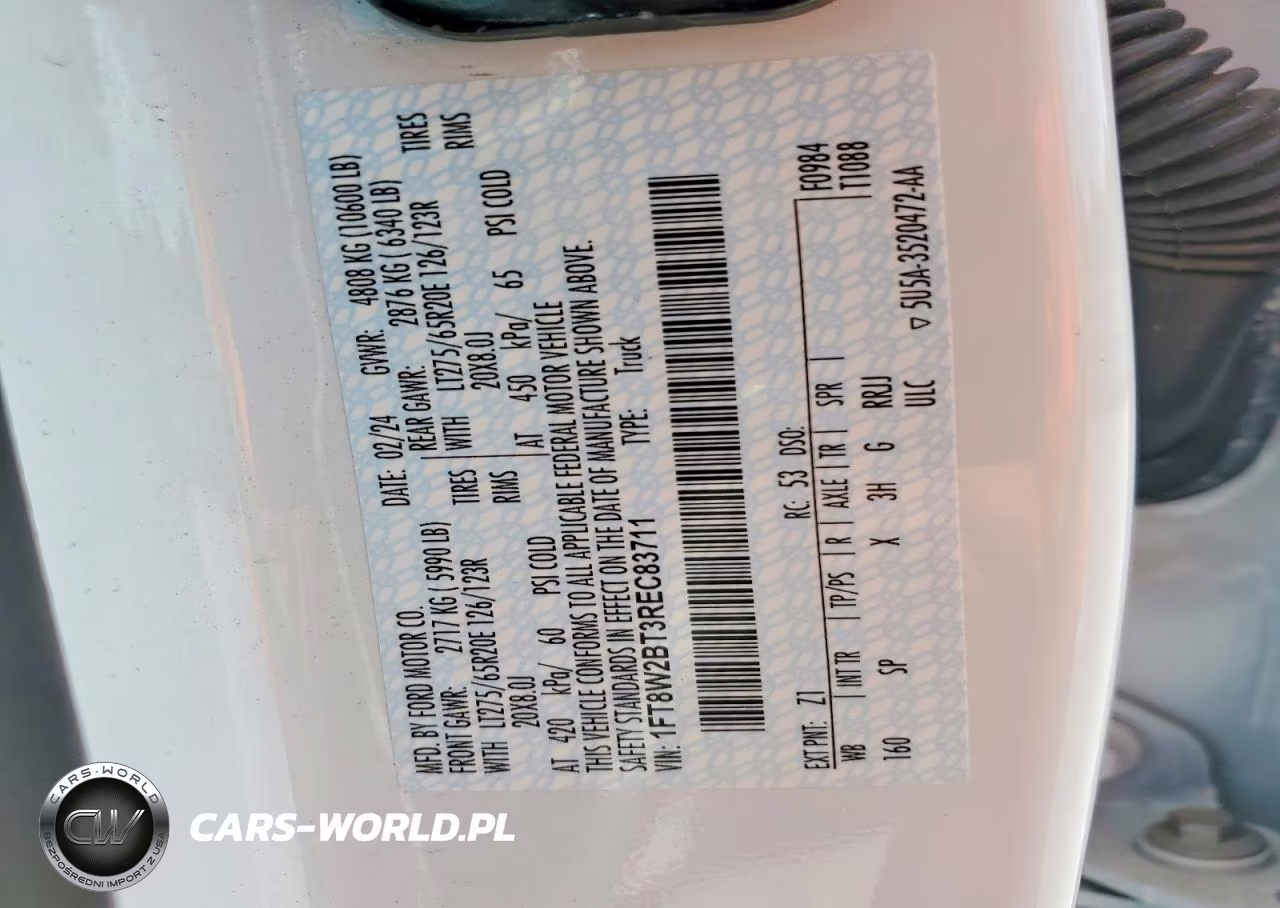 2024 Ford F250 Super Duty VIN:1FT8W2BT3REC83711 - 12