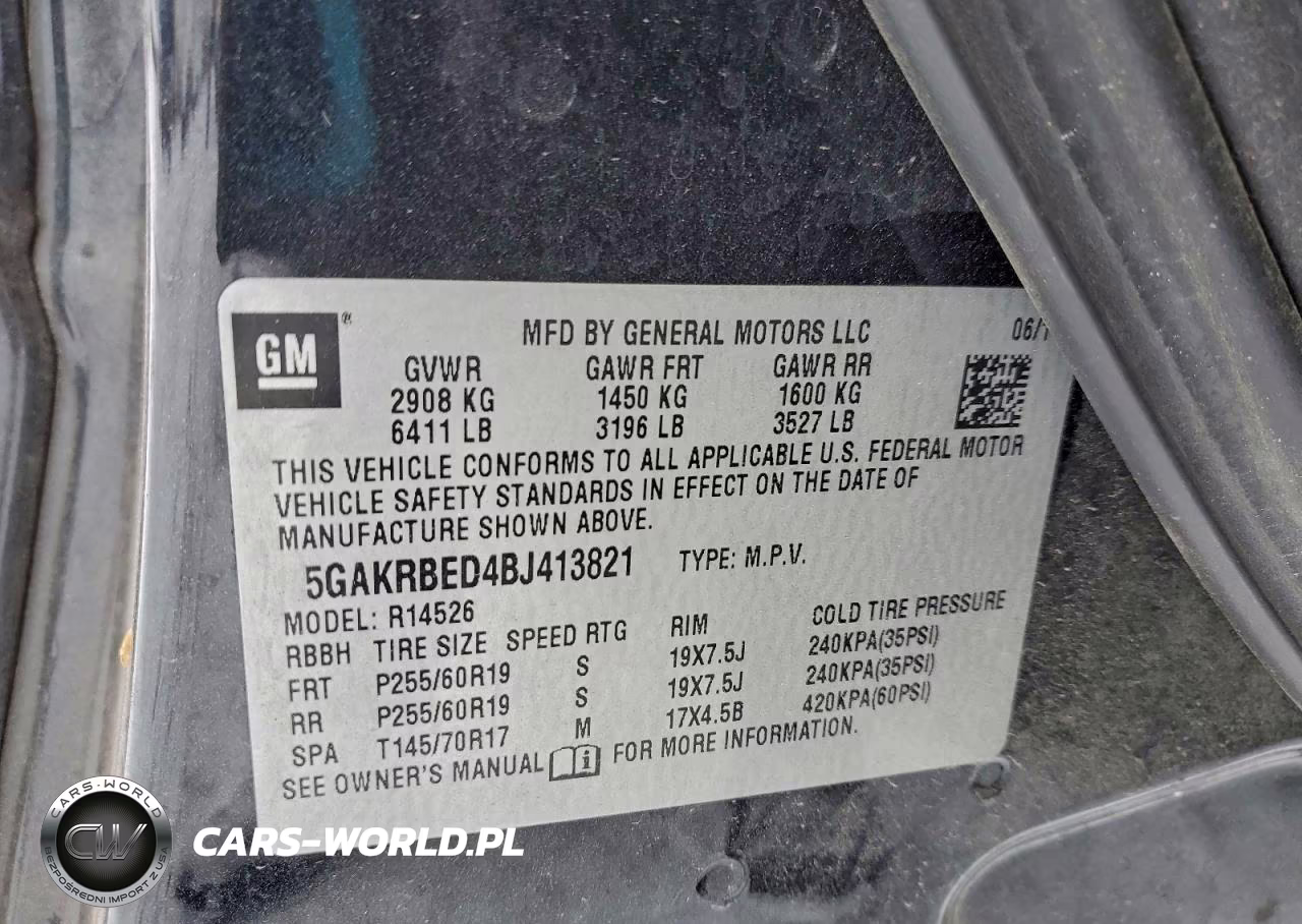2011 Buick Enclave Cxl VIN:5GAKRBED4BJ413821 - 13