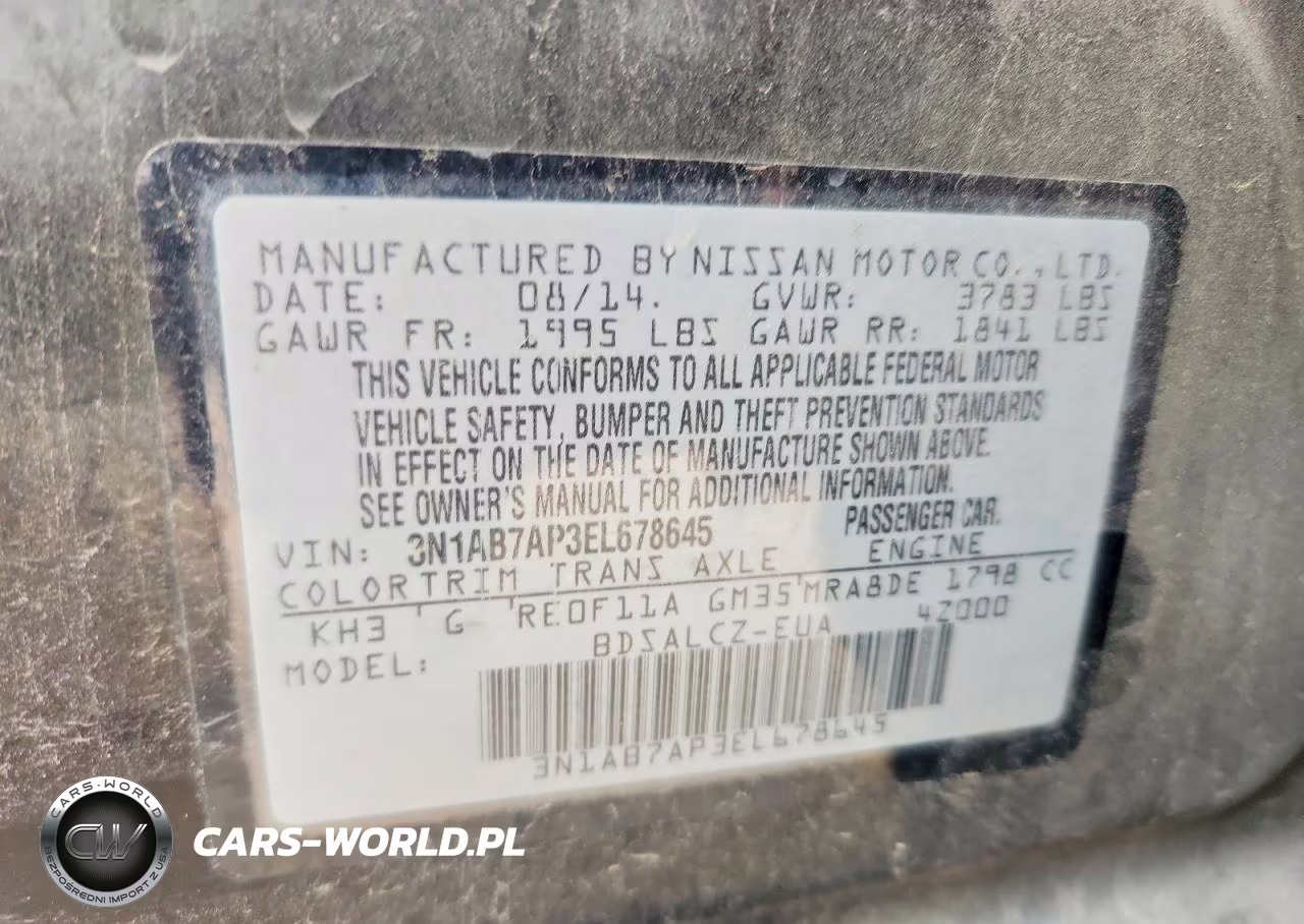 2014 Nissan Sentra VIN:3N1AB7AP3EL678645 - 12