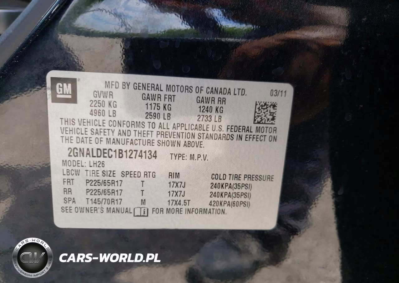 2011 Chevrolet Equinox Lt VIN:2GNALDEC1B1274134 - 13