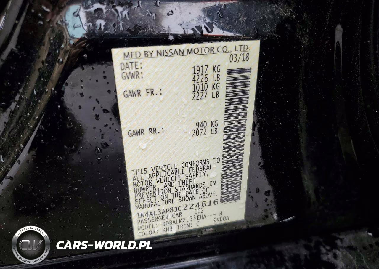 2018 Nissan Altima 2.5 Sv VIN:1N4AL3AP8JC224616 - 12
