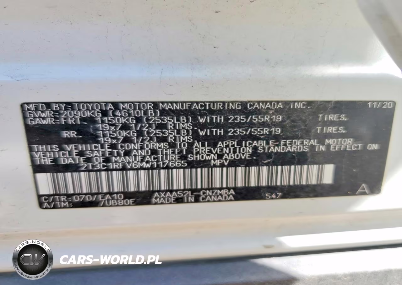 2021 Toyota Rav4 Xle Premium VIN:2T3C1RFV6MW117665 - 12