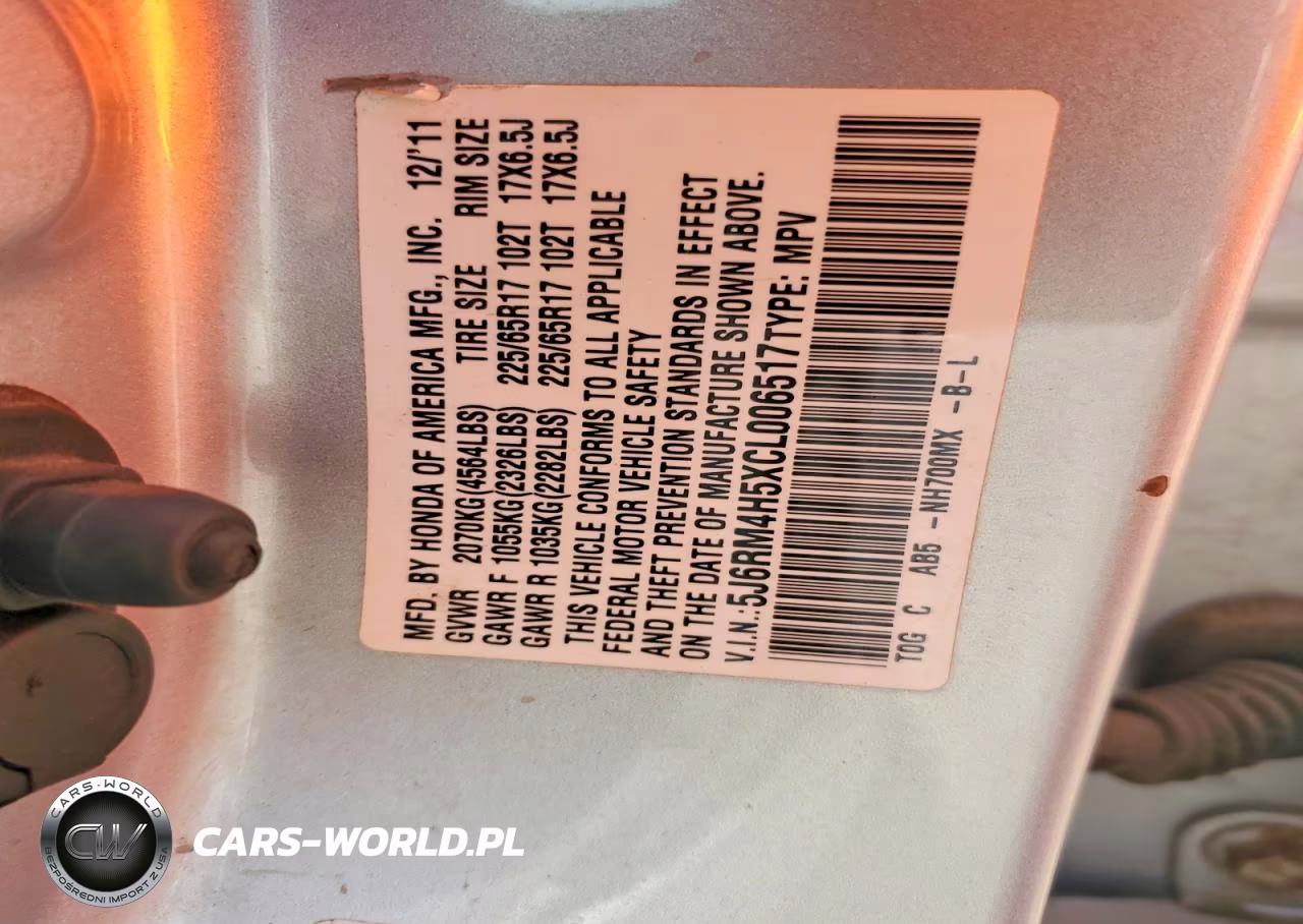 2012 Honda Cr-V Ex VIN:5J6RM4H5XCL006517 - 13