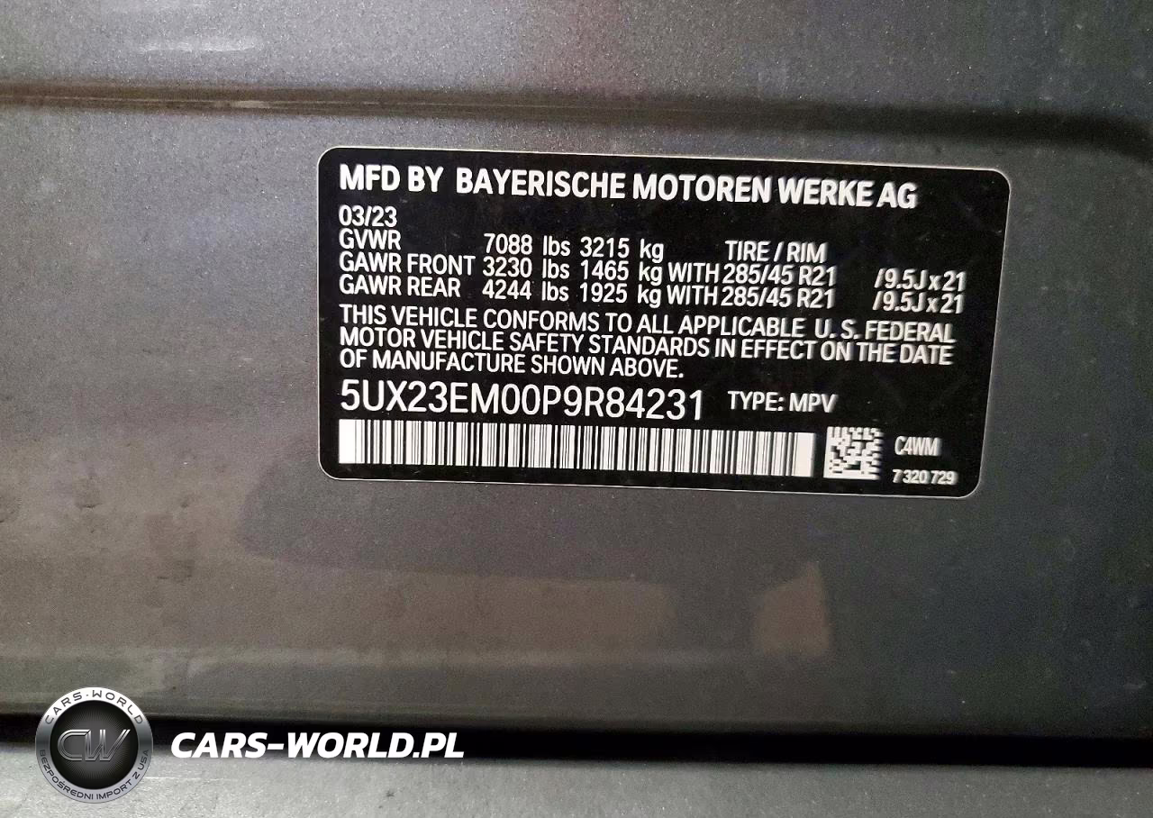 2023 BMW X7 xDrive40I VIN:5UX23EM00P9R84231 - 13