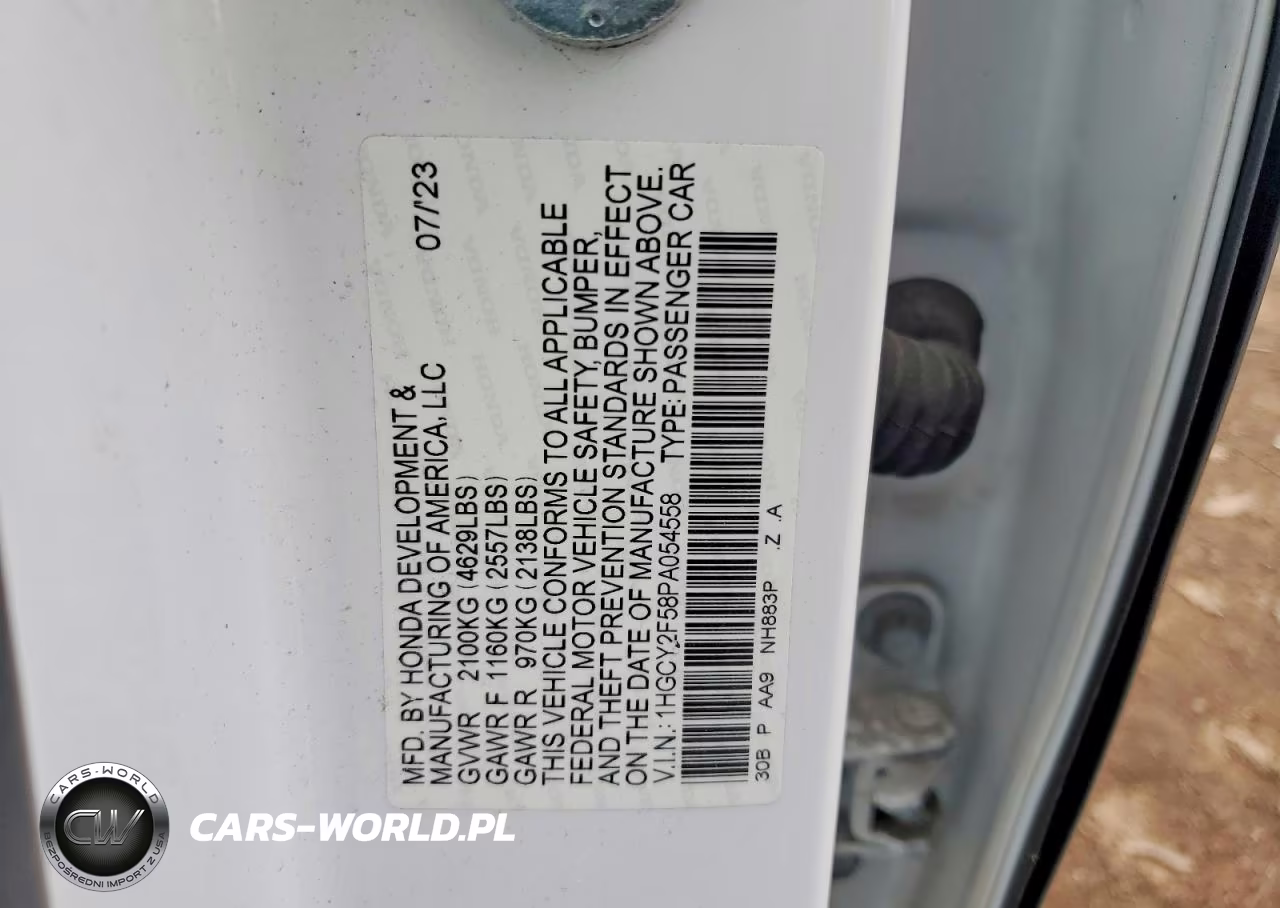 2023 Honda Accord Hybrid Sport VIN:1HGCY2F58PA054558 - 12