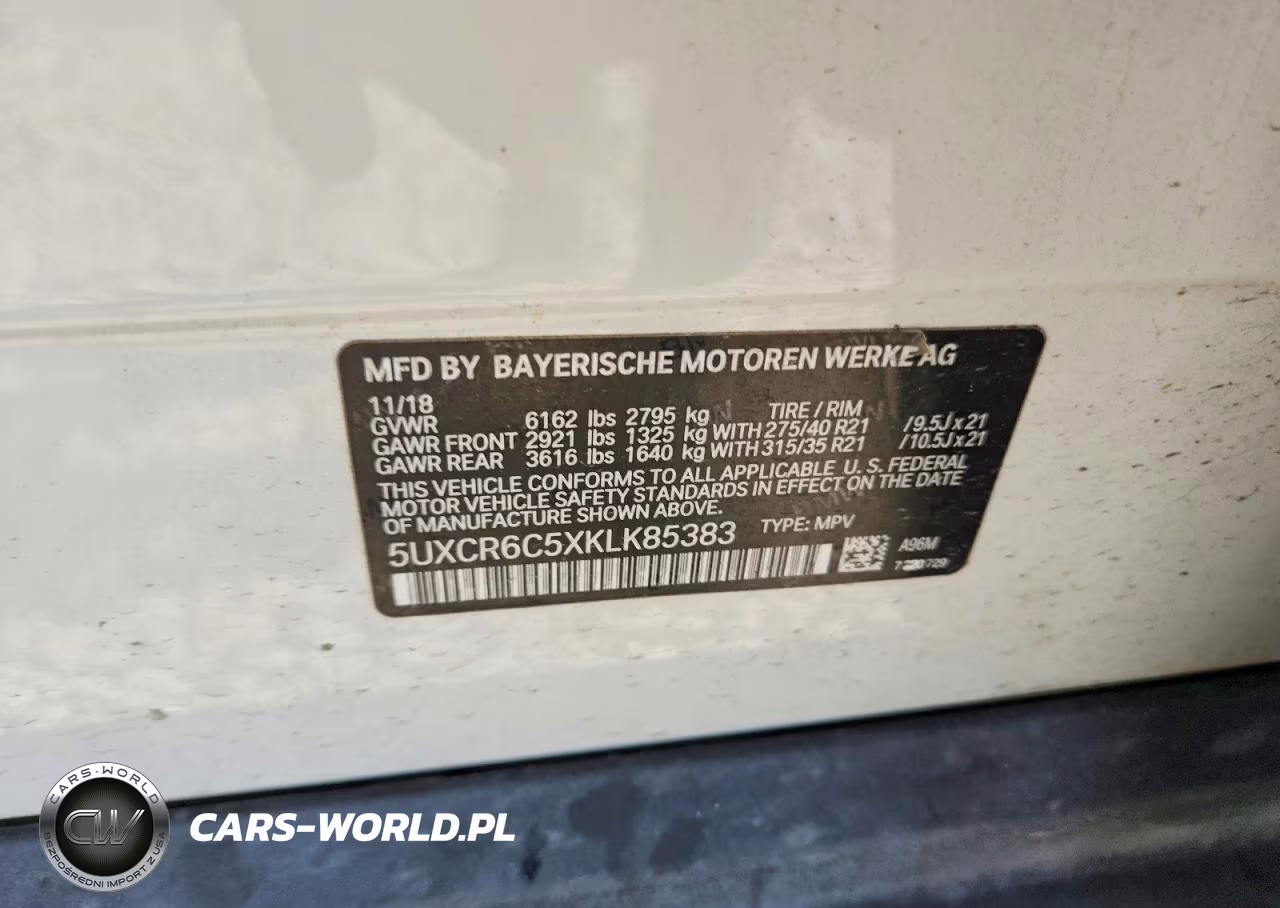 2019 BMW X5 xDrive40I VIN:5UXCR6C5XKLK85383 - 13