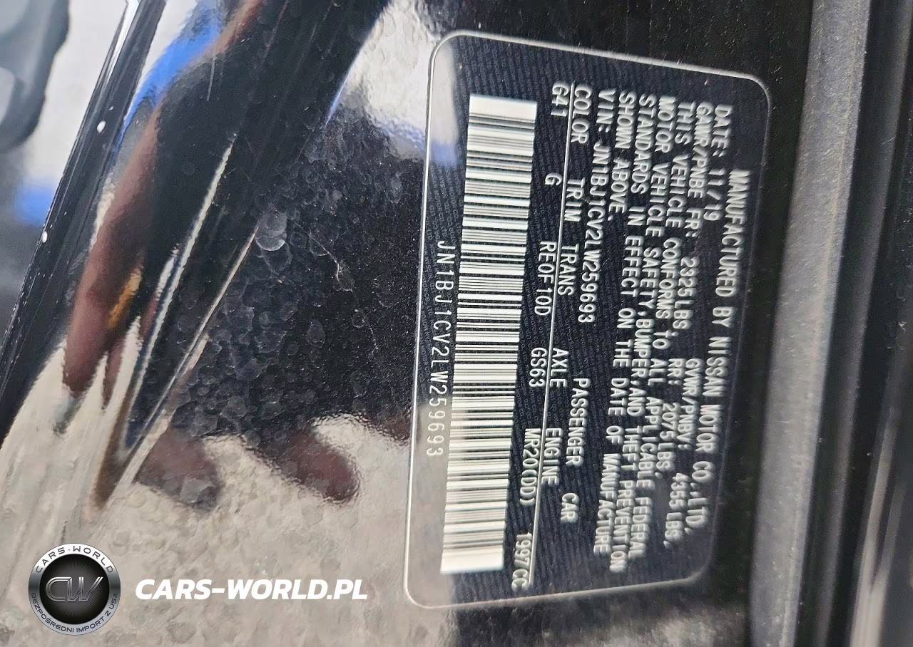 2020 Nissan Rogue Sport S VIN:JN1BJ1CV2LW259693 - 13
