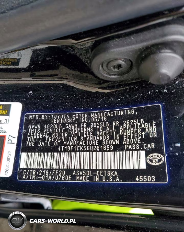 2016 Toyota Camry Se VIN:4T1BF1FK5GU261659 - 13