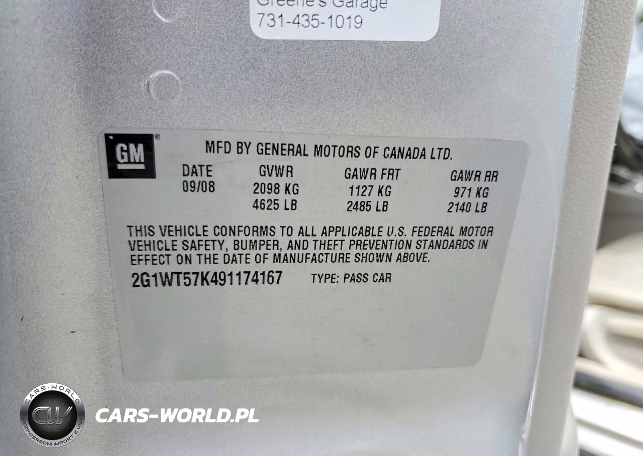 2009 Chevrolet Impala 1Lt VIN:2G1WT57K491174167 - 12