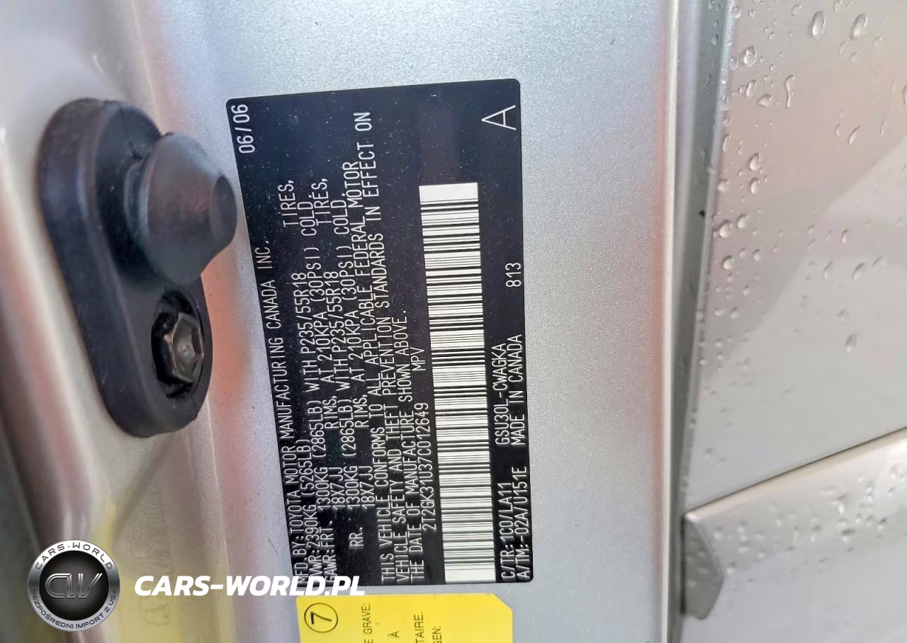 2007 Lexus Rx 350 VIN:2T2GK31U37C012649 - 13