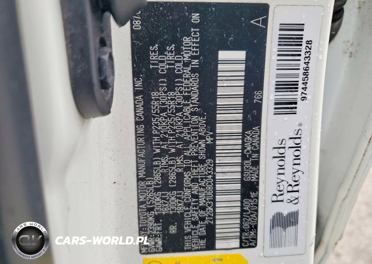 2008 Lexus Rx 350 VIN:2T2GK31U68C043329 - 13