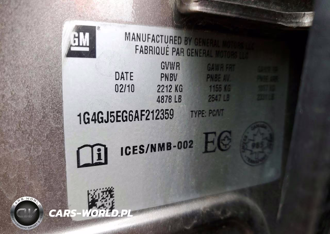 2010 Buick Allure-Lacrosse Cx VIN:1G4GJ5EG6AF212359 - 13