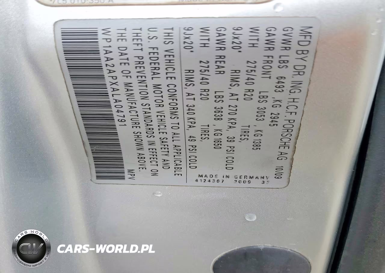 2010 Porsche Cayenne VIN:WP1AA2APXALA04791 - 12