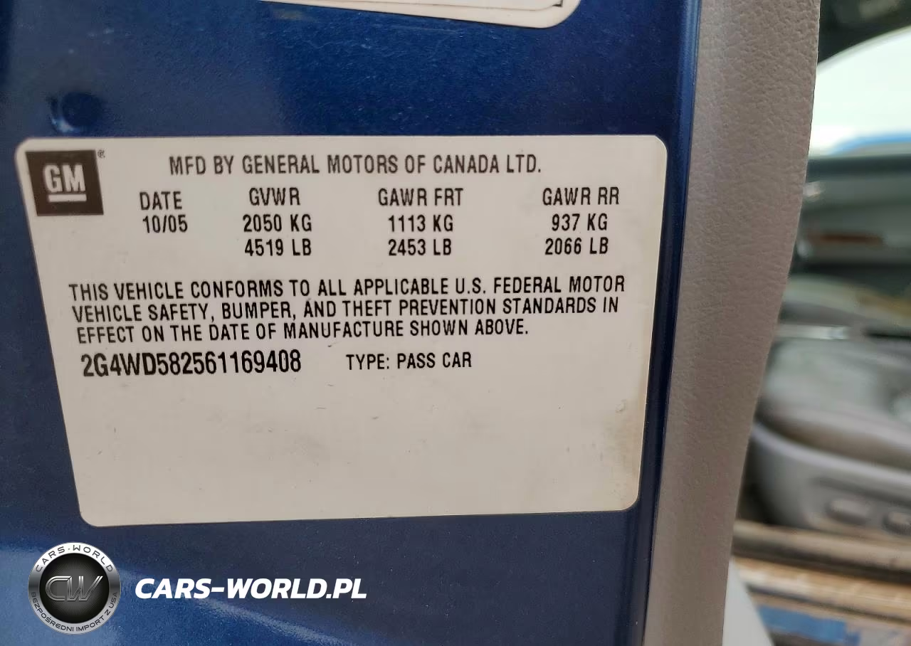 2006 Buick Lacrosse Cxl VIN:2G4WD582561169408 - 12