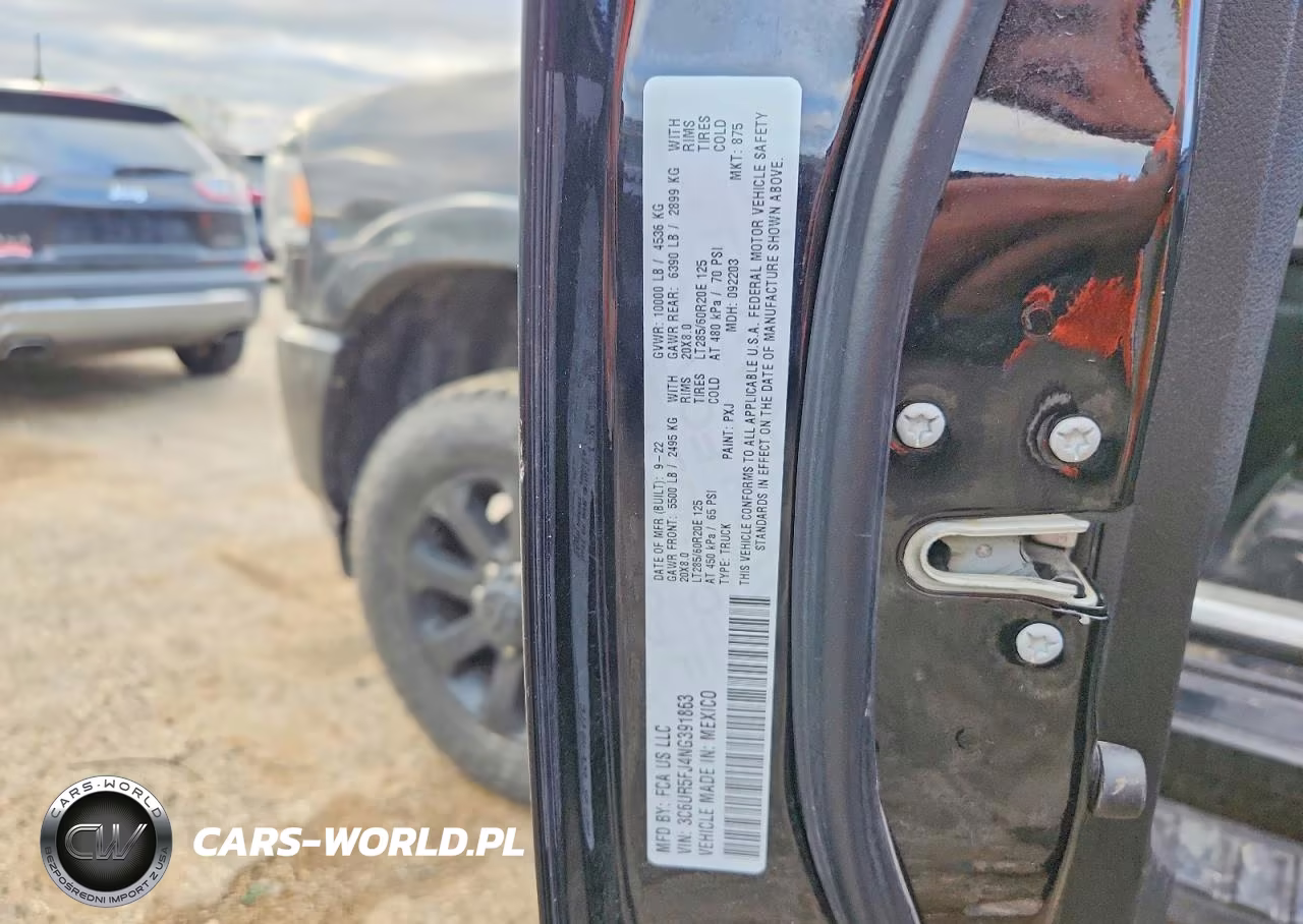 2022 Ram 2500 Laramie VIN:3C6UR5FJ4NG391863 - 12
