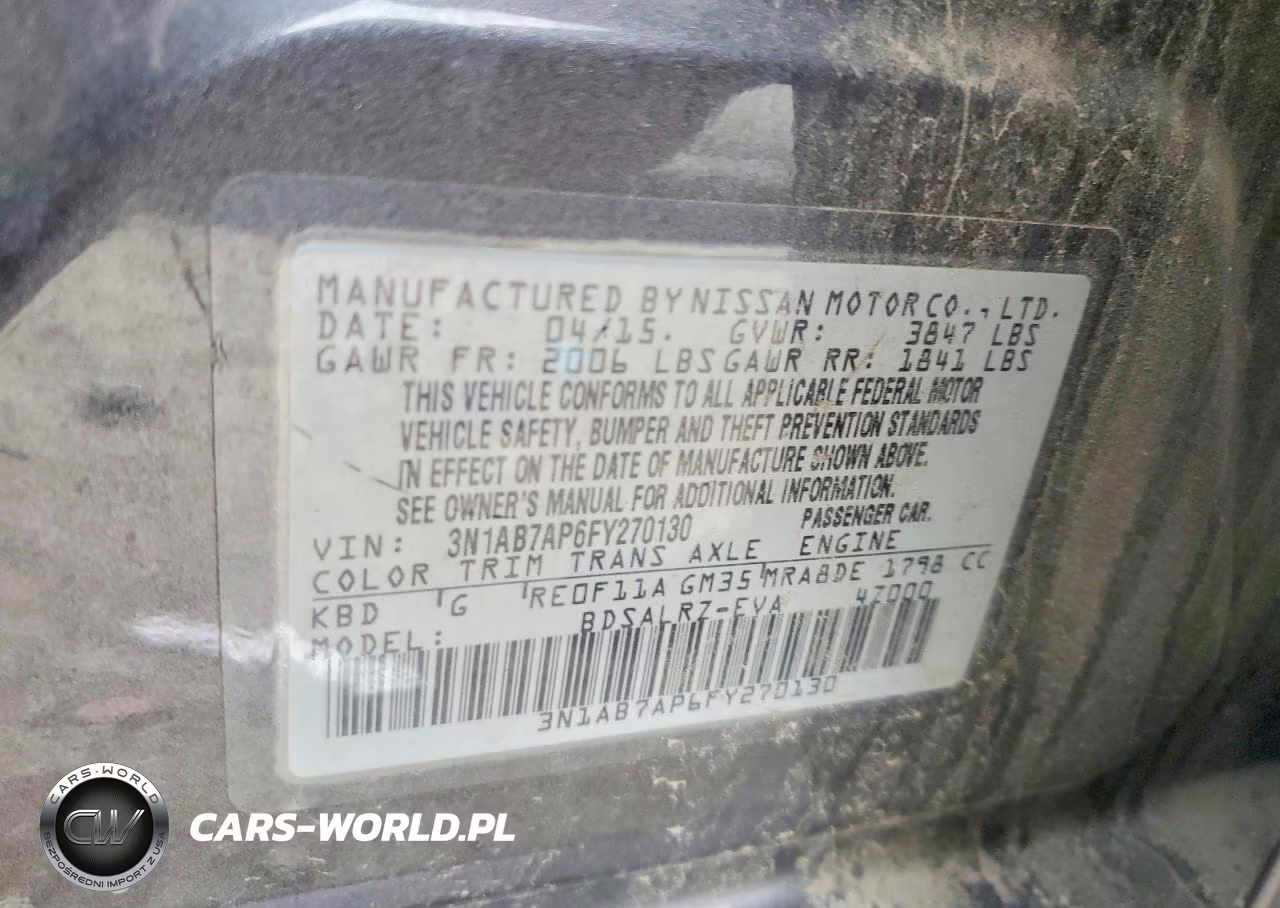2015 Nissan Sentra VIN:3N1AB7AP6FY270130 - 12