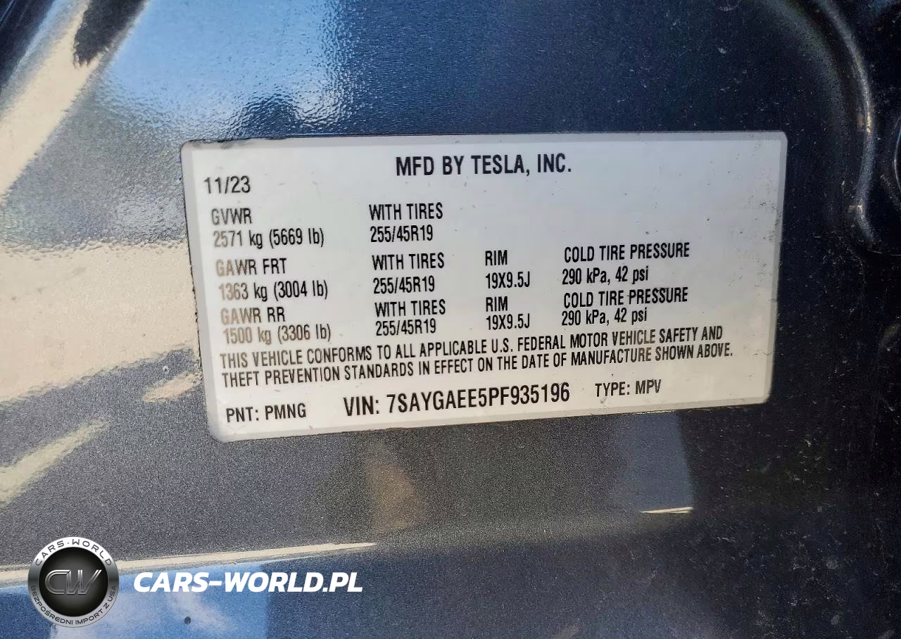 2023 Tesla Model Y VIN:7SAYGAEE5PF935196 - 12