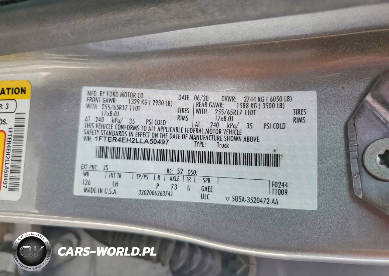 2020 Ford Ranger Xl VIN:1FTER4EH2LLA50497 - 12