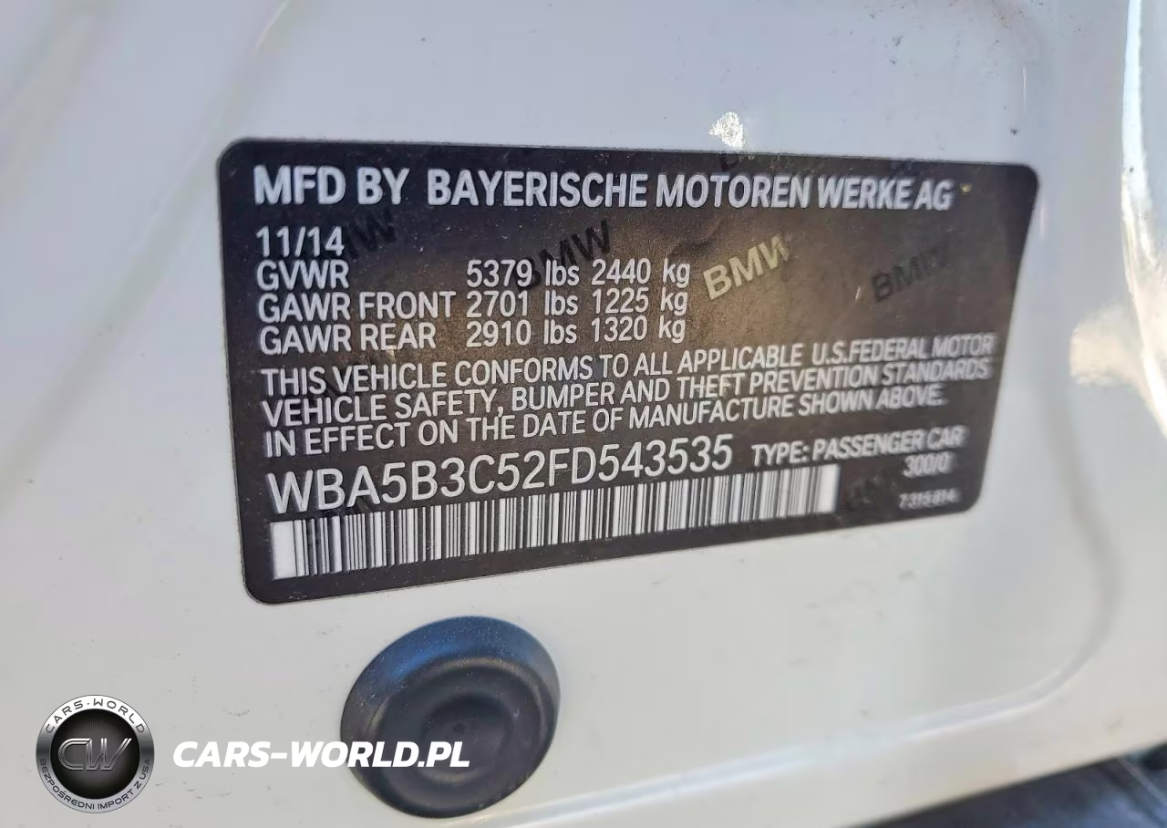 2015 BMW 535 Xi VIN:WBA5B3C52FD543535 - 13