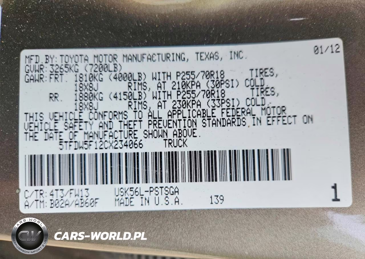 2012 Toyota Tundra Crewmax Sr5 VIN:5TFDW5F12CX234066 - 12
