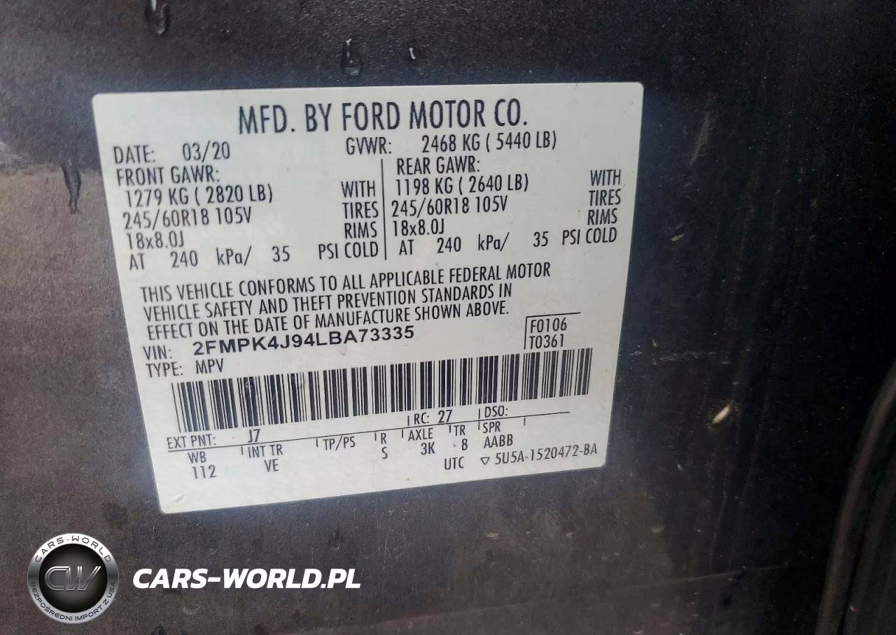 2020 Ford Edge Sel VIN:2FMPK4J94LBA73335 - 14
