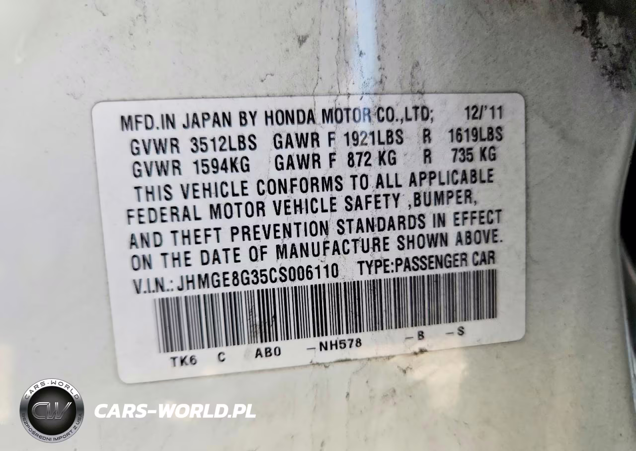 2012 Honda Fit VIN:JHMGE8G35CS006110 - 13