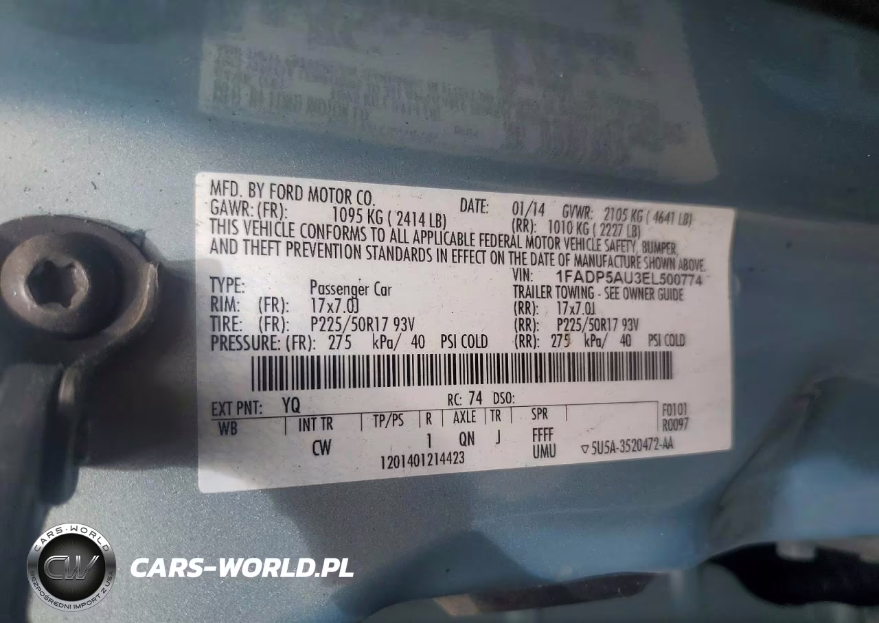 2014 Ford C-Max Se VIN:1FADP5AU3EL500774 - 12