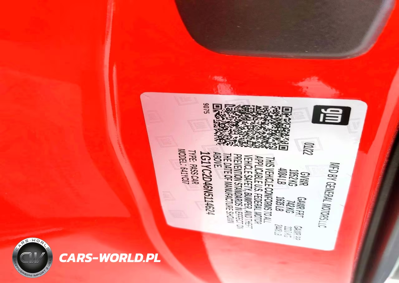 2022 Chevrolet Corvette Stingray 3Lt VIN:1G1YC2D46N5114624 - 12