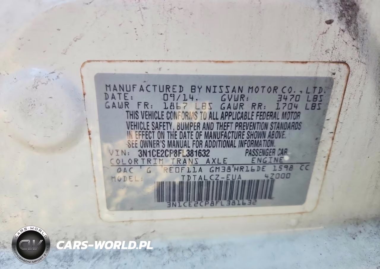 2015 Nissan Versa Note S Plus VIN:3N1CE2CP8FL381632 - 12