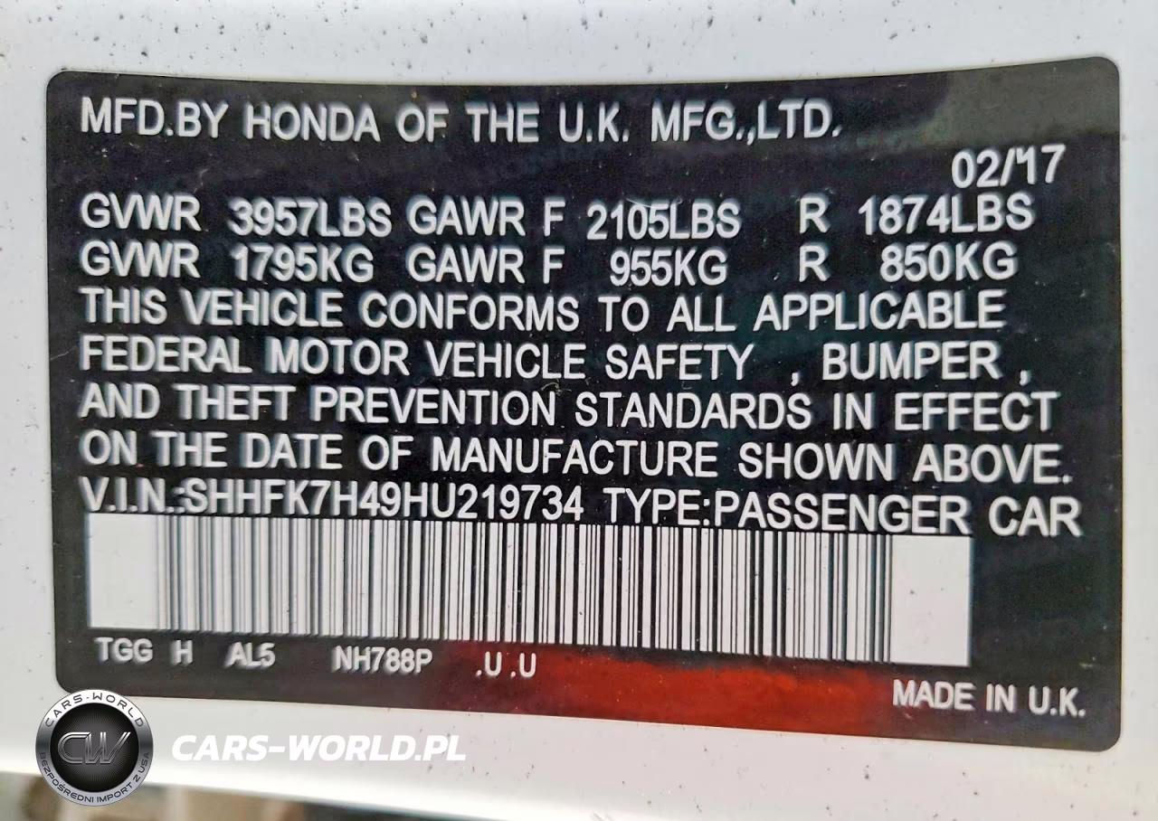 2017 Honda Civic Sport VIN:SHHFK7H49HU219734 - 12