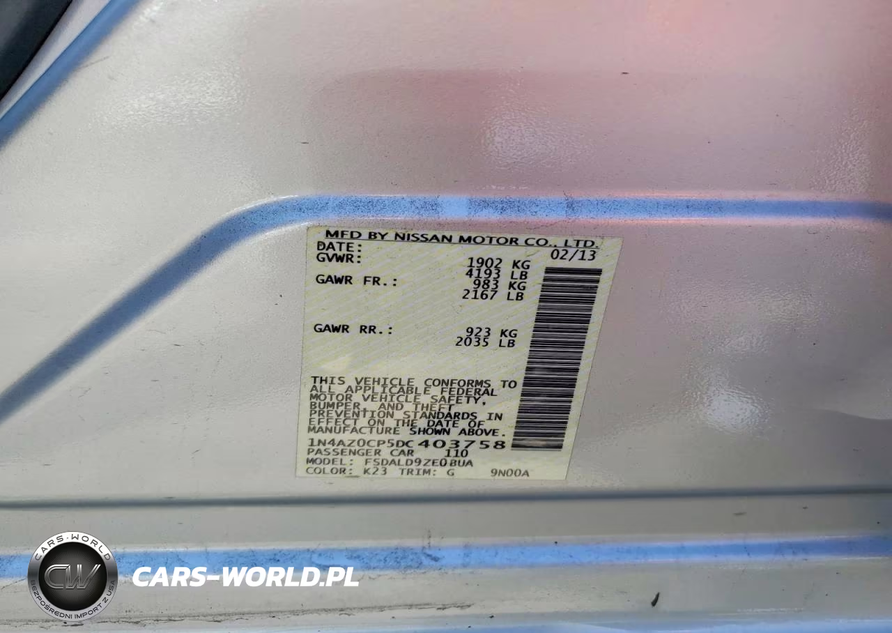 2013 Nissan Leaf S VIN:1N4AZ0CP5DC403758 - 12