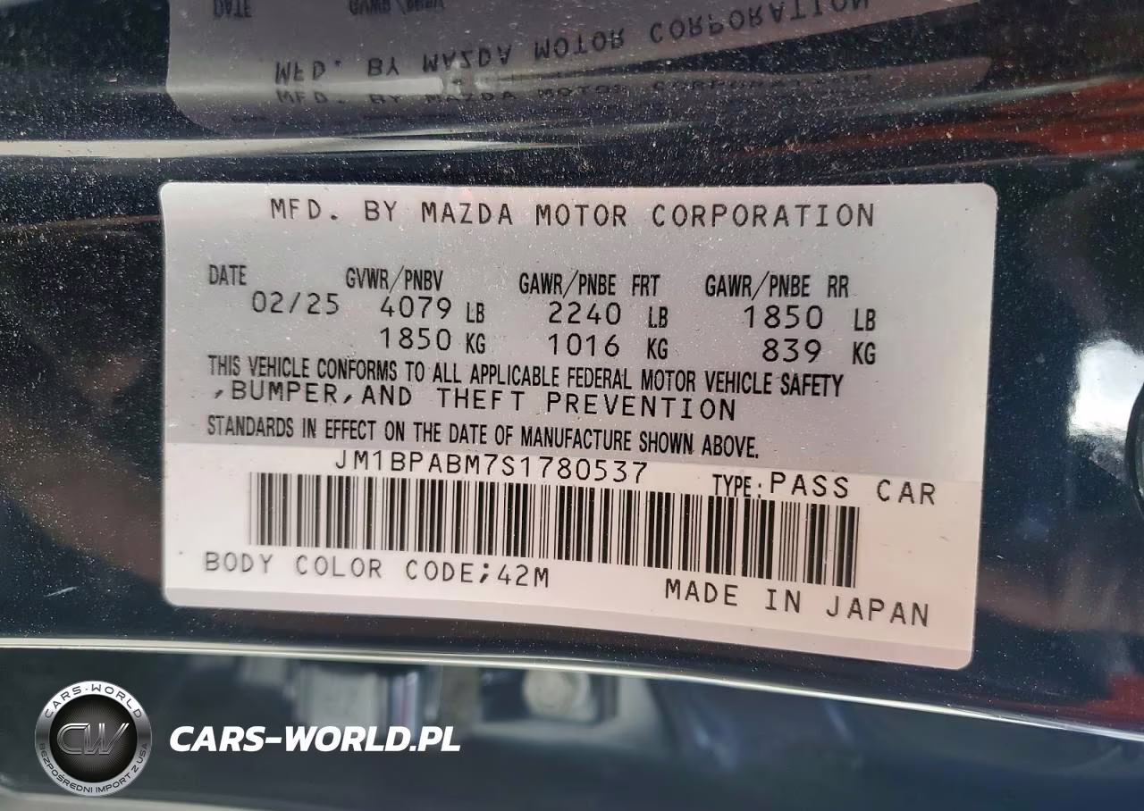 2025 Mazda 3 Select Sport VIN:JM1BPABM7S1780537 - 12