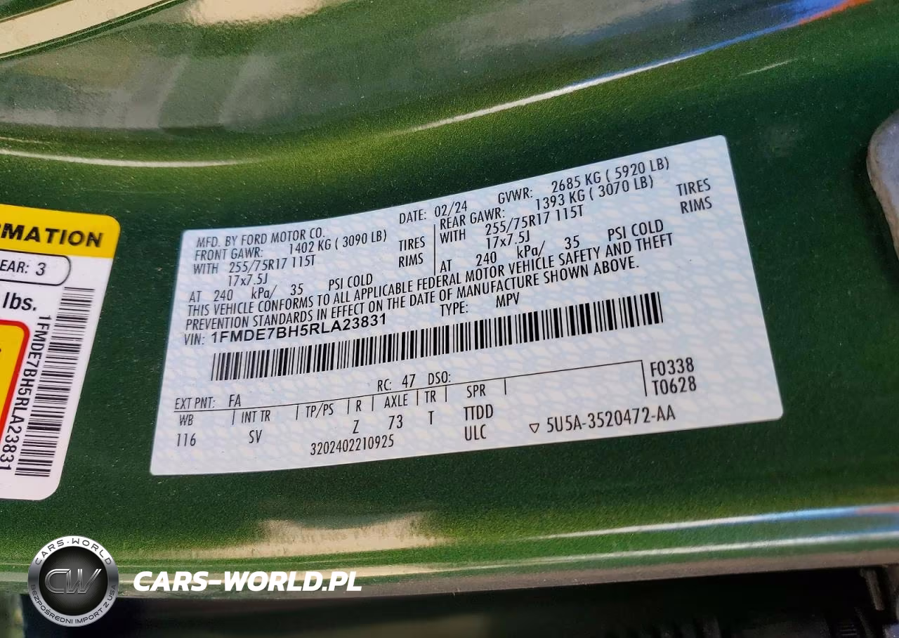 2024 Ford Bronco Big Bend VIN:1FMDE7BH5RLA23831 - 14