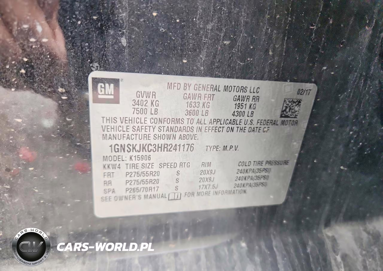 2017 Chevrolet Suburban K1500 Premier VIN:1GNSKJKC3HR241176 - 13