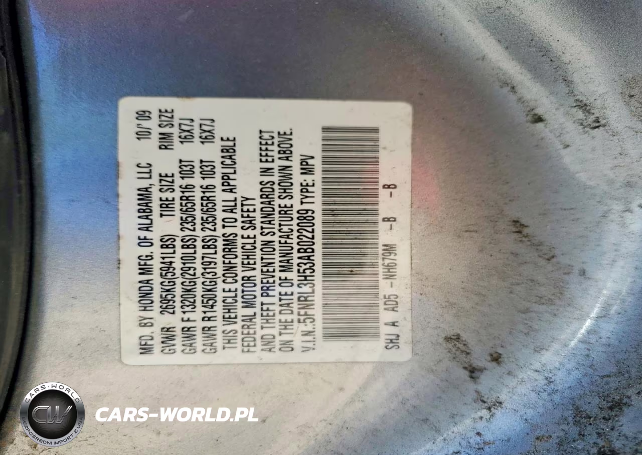 2010 Honda Odyssey Ex VIN:5FNRL3H53AB022089 - 12