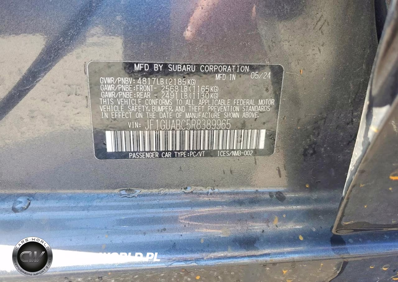 2024 Subaru Impreza VIN:JF1GUABC5R8389965 - 12