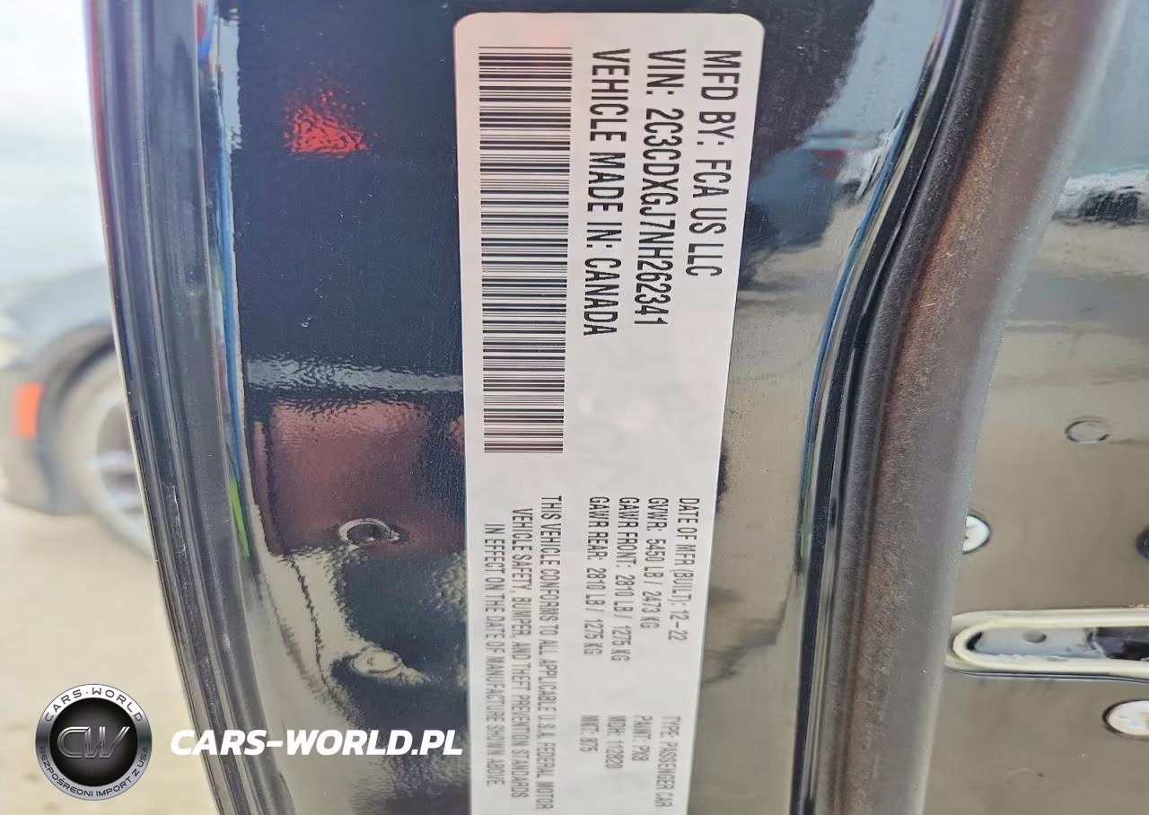 2022 Dodge Charger Scat Pack VIN:2C3CDXGJ7NH262341 - 13