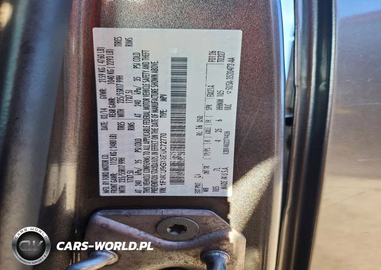 2014 Ford Escape Se VIN:1FMCU9GX8EUC72770 - 13