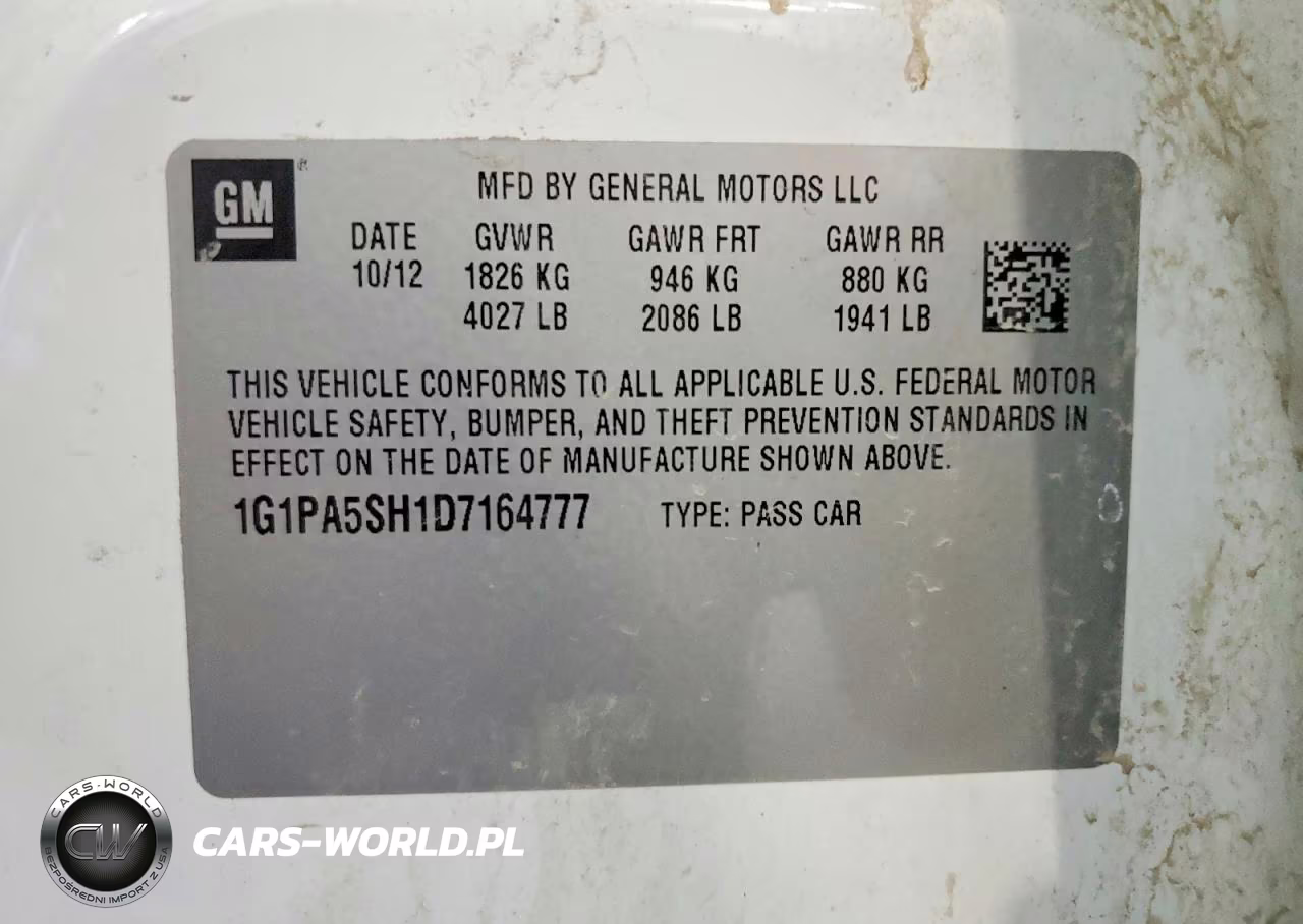 2013 Chevrolet Cruze 1Ls VIN:1G1PA5SH1D7164777 - 12