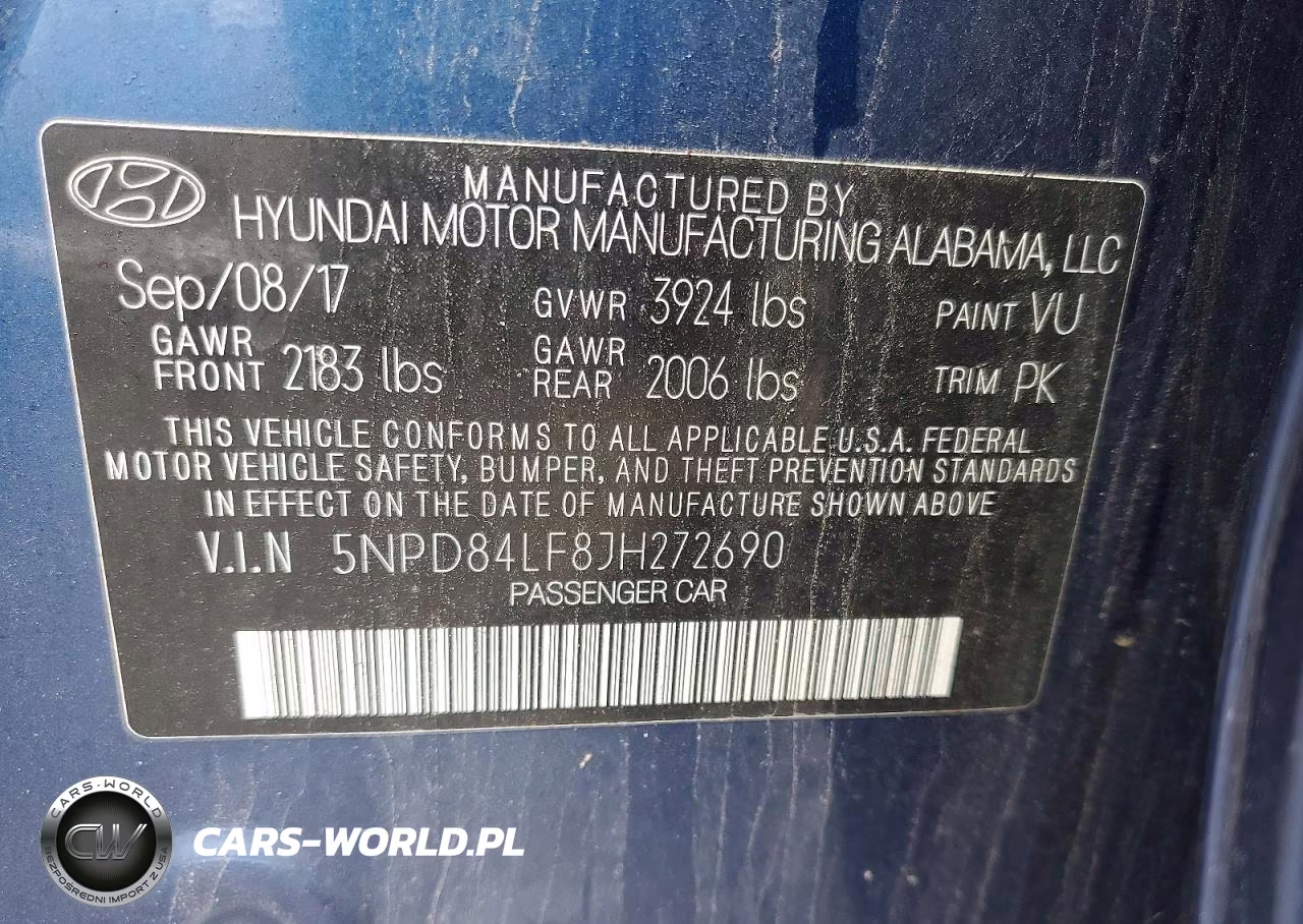 2018 Hyundai Elantra Sel VIN:5NPD84LF8JH272690 - 12