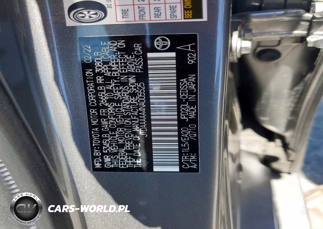 2022 Toyota Mirai Xle VIN:JTDAAAAA4NA005525 - 12