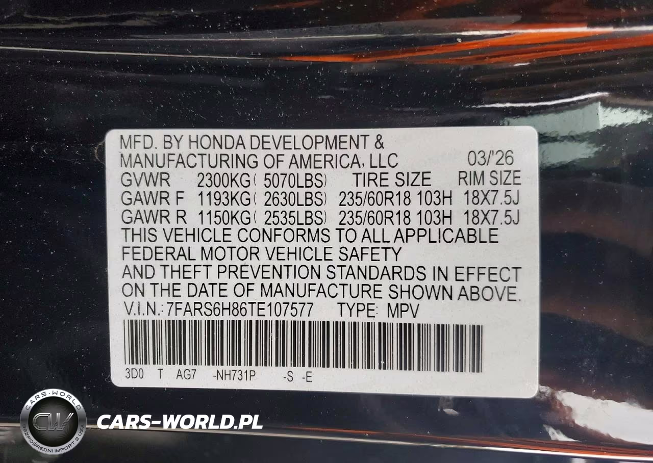 2026 Honda Cr-V Sport-L VIN:7FARS6H86TE107577 - 13
